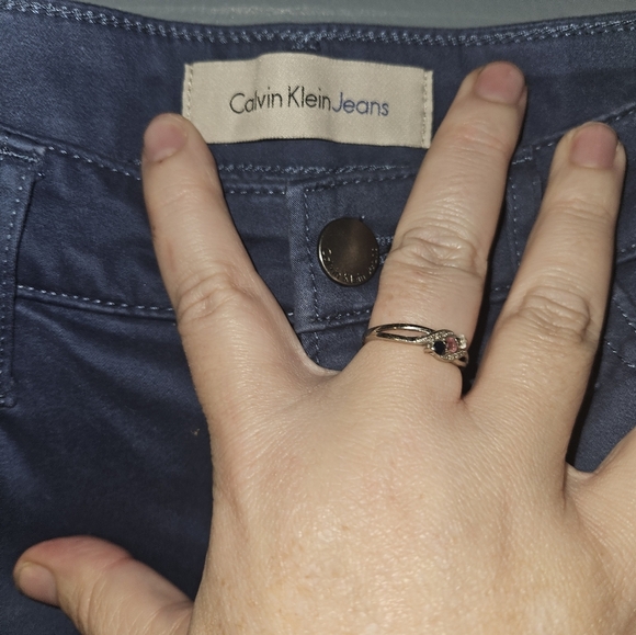 Calvin Klein Womans Blue Pants Size 4 - Picture 5 of 11